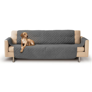 Durable Quilted Box Cushion Sofa Slipcover by Precious Tails