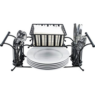 Plate And Silverware Caddy | Wayfair Plate And Silverware Caddy | Wayfair