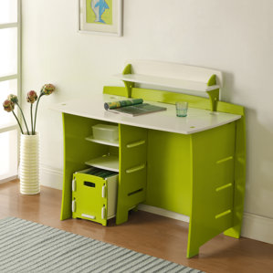 Culley Computer Desk with Accessory Shelves & File Cart by Harriet Bee