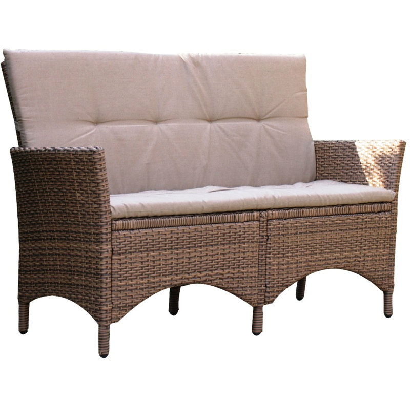 Grasekamp 3Sitzer Gartenbank Lanzarote aus Polyrattan Wayfair.de