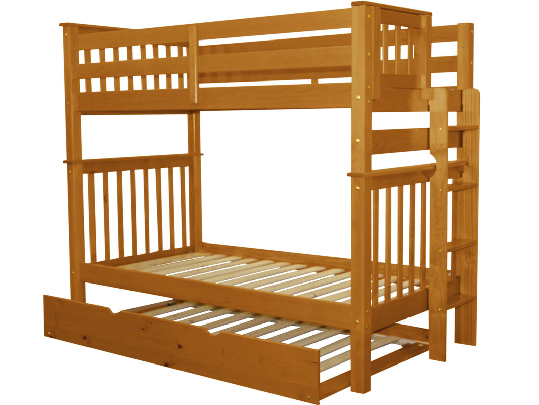 Bedz King Mission Tall Twin over Twin Bunk Bed with Trundle  Reviews  Wayfair