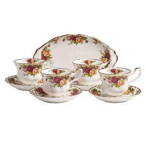 Old Country Roses Tea Set (Set of 9)