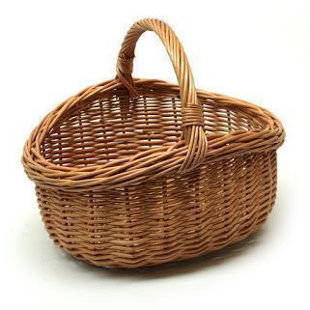 Wicker Basket With Handle Wayfair Co Uk Oval Ping Wicker Basket With Handle