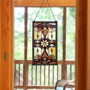 Ludington Tiffany Style Stained Glass Window /Wall Panel