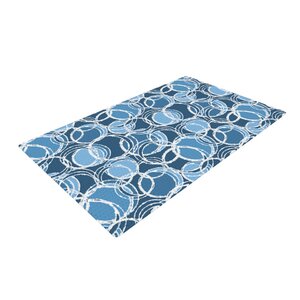 Julia Grifol Simple Circles Blue Area Rug