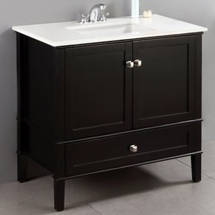 Black Bathroom Vanities You Ll Love Wayfair Save Simpli Home Chelsea 37 Single Bathroom Vanity