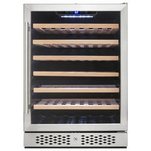 54 Bottle Single Zone Built-In Wine Cooler by AKDY