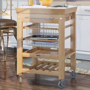 Barhill Kitchen Cart with Granite Top