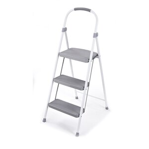 3-Step Steel Step Stool with 225 lb. Load Capacity