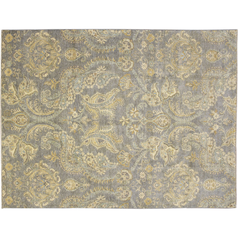 Isabelline One Of A Kind Romona Hand Knotted Light Blue Wool Area One Of A Kind Romona Hand Knotted Light Blue Wool Area Rug
