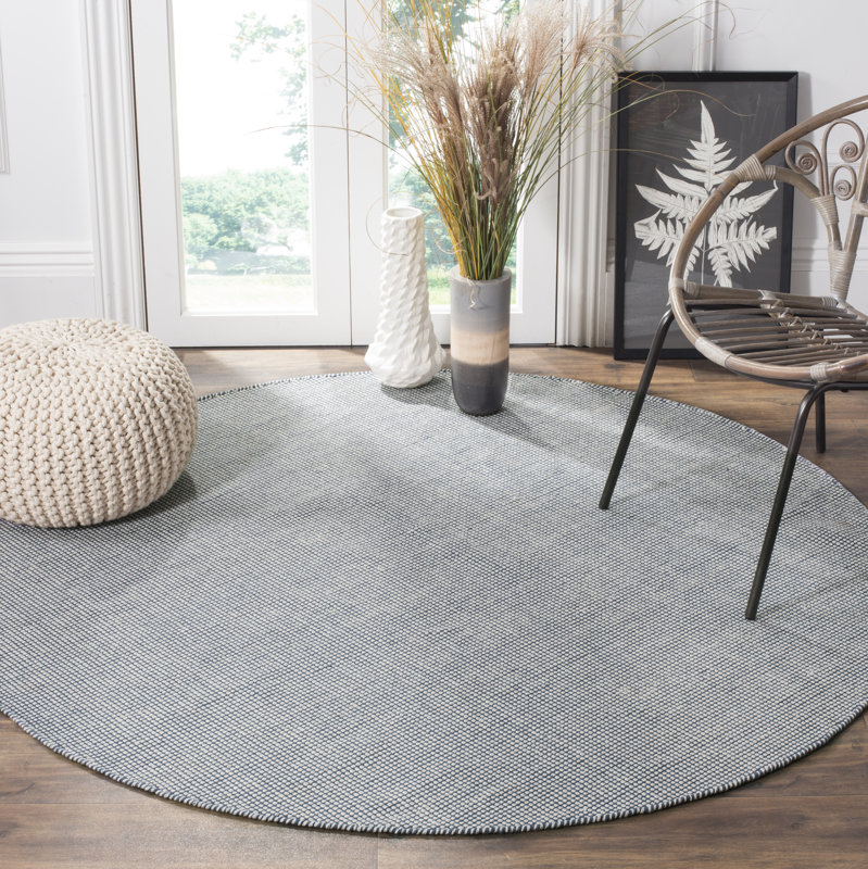 Birch Lane™ Ollie HandWoven Cotton Navy Area Rug & Reviews Birch Lane