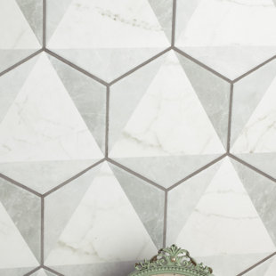 Floor Tile You Ll Love Wayfair Karra 7 X 8 Porcelain Field Tile In White Gray