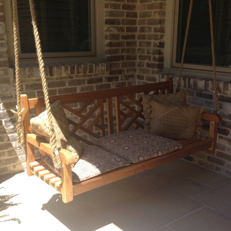 Chicteak Chippendale Teak Porch Swing Reviews Wayfair Chippendale Teak Porch Swing
