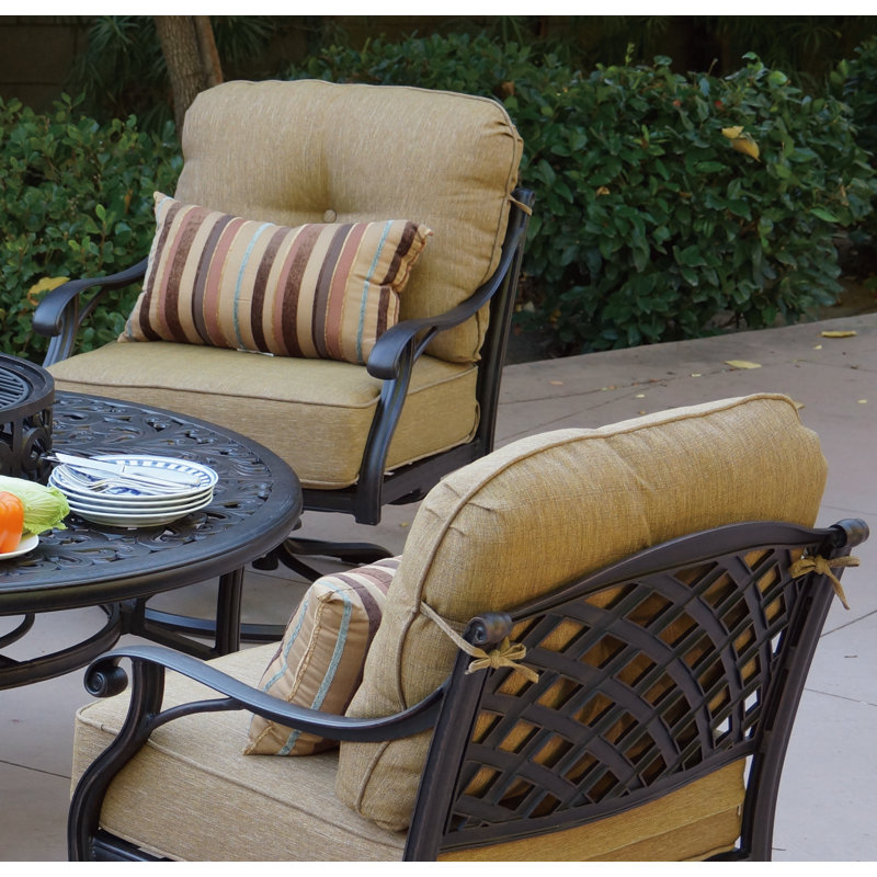 Fleur De Lis Living Lincolnville Rocker Swivel Recliner Patio Chair Lincolnville Rocker Swivel Recliner Patio Chair With Cushions