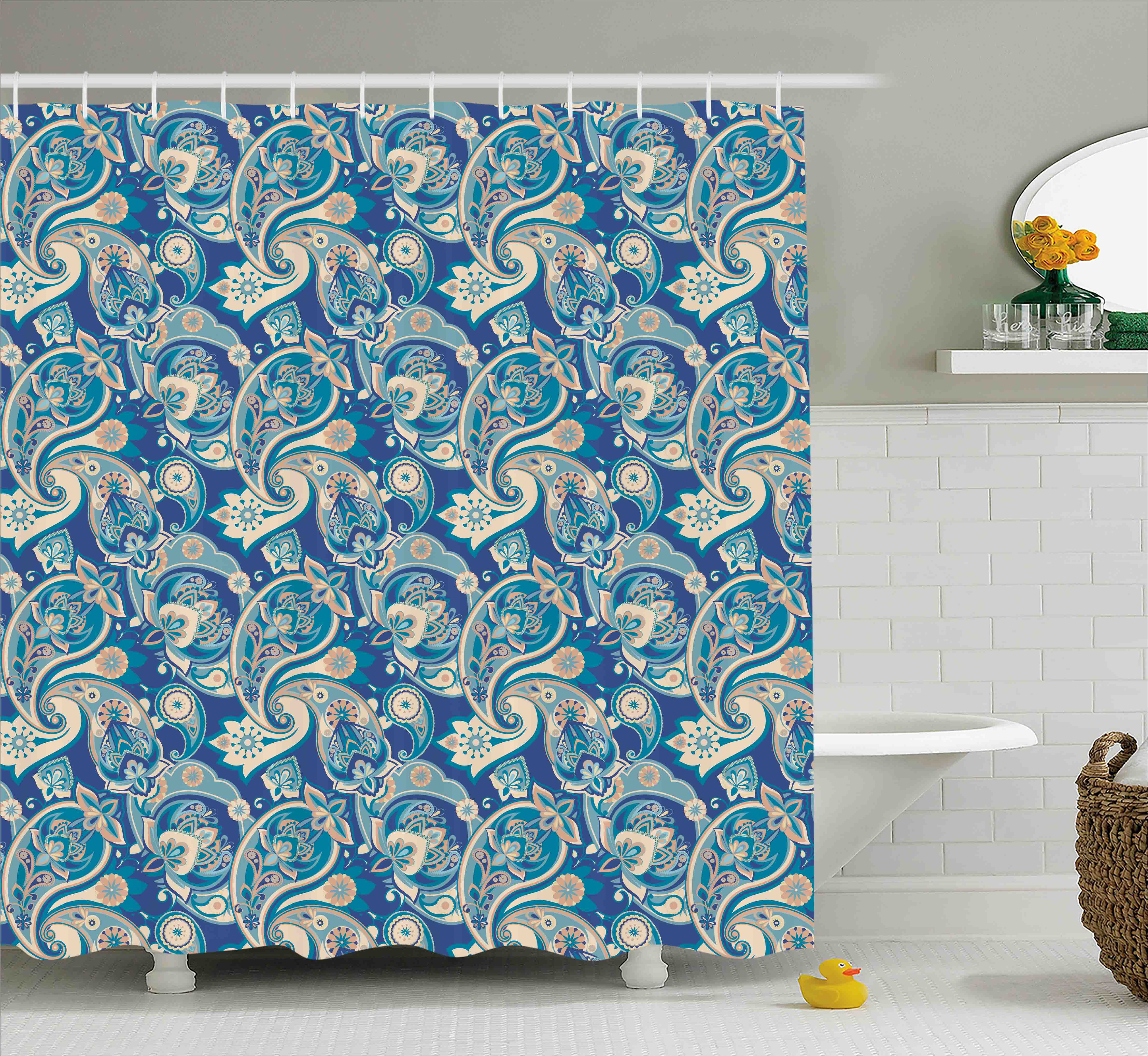 Harriet Bee Hakeem Asian Inspired Persian Single Shower Curtain