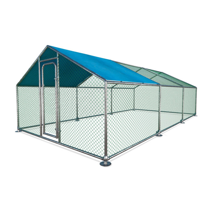 Thaddeus Metal Walk In Chicken Coopchicken Run With Waterproof Cover