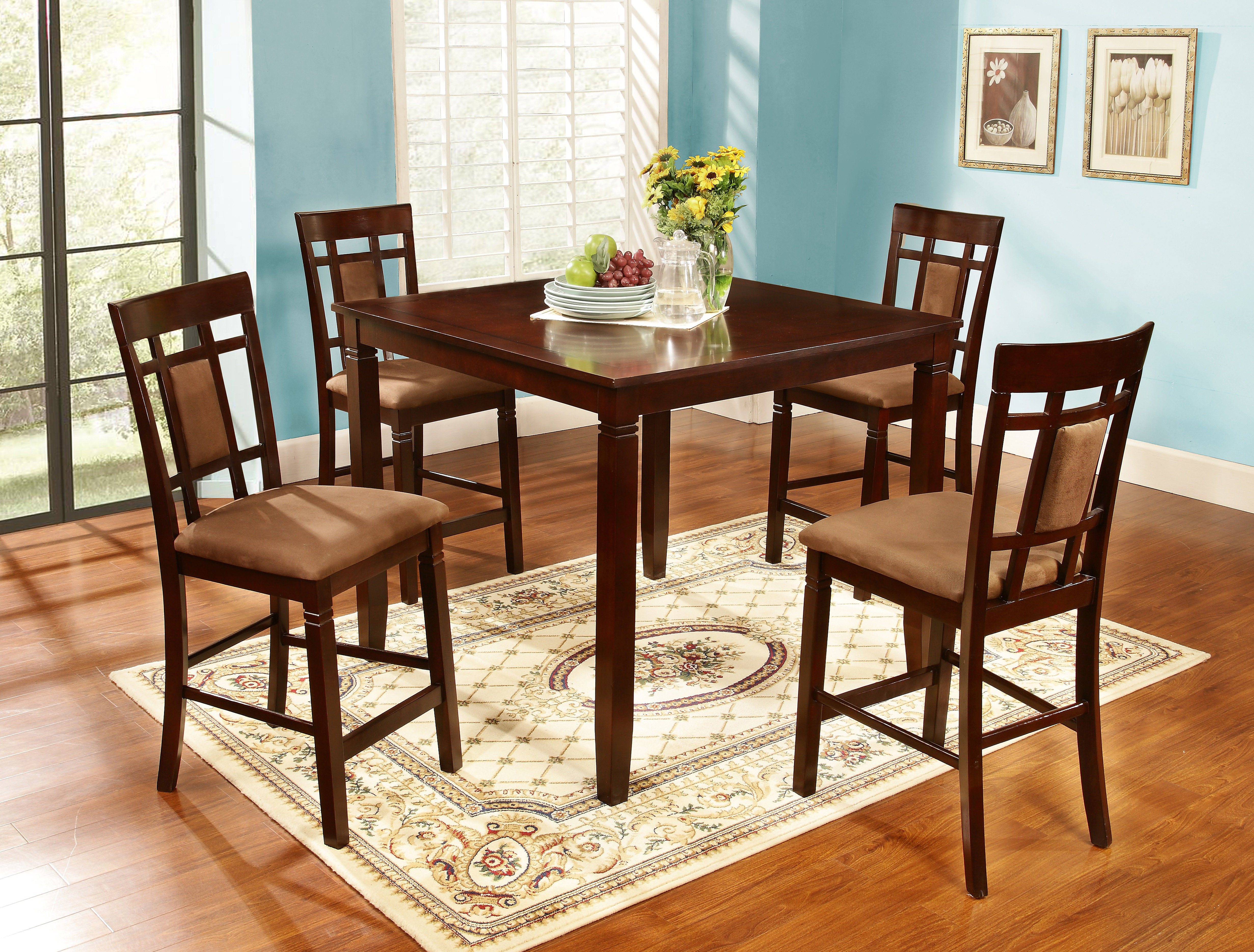 Nathanielhome 5 Piece Counter Height Dining Set Reviews Wayfair
