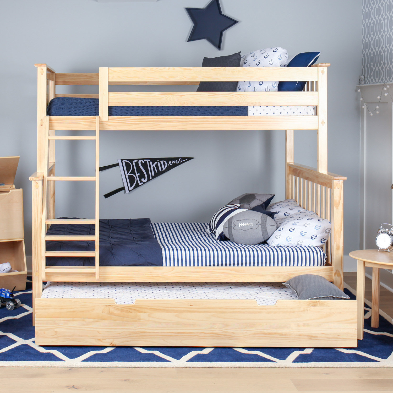 Harriet Bee Juliann Solid Wood Bunk Bed With Trundle Reviews Harriet Bee Juliann Solid Wood Bunk Bed With Trundle Reviews Wayfair