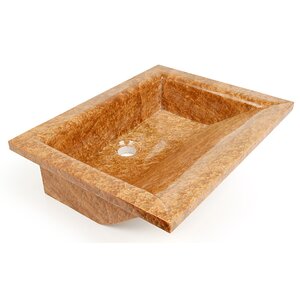 Natural Stone Nassau Rectangular Vessel Bathroom Sink