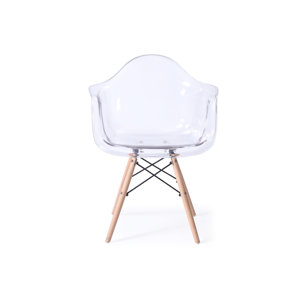 Revis Mid Century Transparent Dining C..