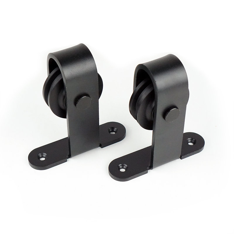 Lubann J Style Top Mount Sliding Wood Track Kit Barn Door Hardware J Style Top Mount Sliding Wood Track Kit Barn Door Hardware