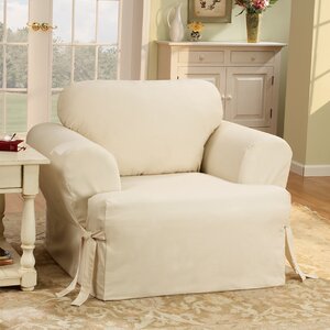 Cotton Duck T-Cushion Armchair Slipcover