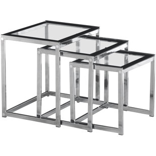 High Gloss Nest Of Tables Wayfair Co Uk Hillary 3 Piece Nest Of Tables