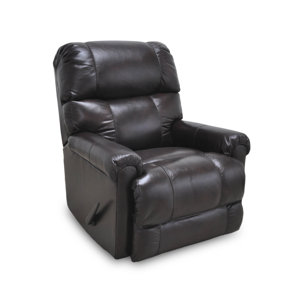 Leather Manual Rocker Recliner