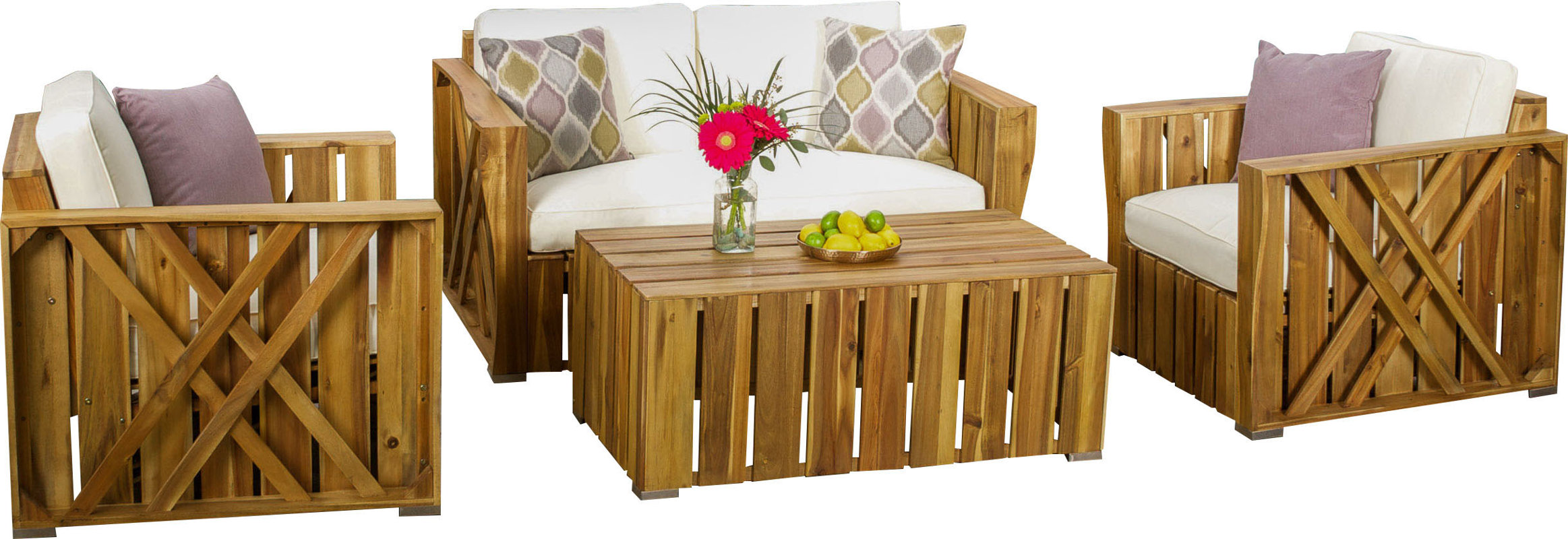 Loon Peak 4 Piece Sofa Set with Cushions & Reviews Wayfair.ca