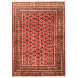 Hand-Knotted Peach/Ivory Area Rug