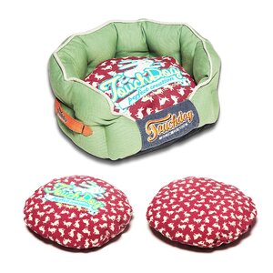 Rabbit-Spotted Premium Rounded Dog Bed