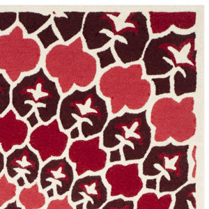 Bellagio Hand-Tufted Red/Ivory Area Rug