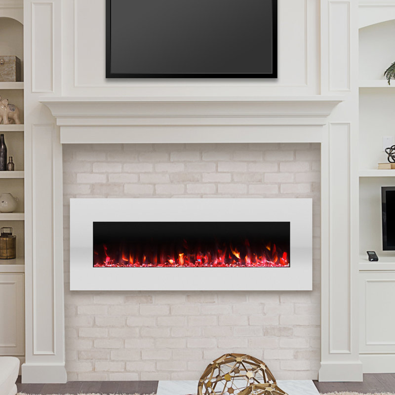 Wade Logan Lockport Pearl Wall Mounted Electric Fireplace Reviews