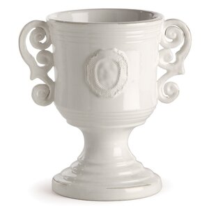 Franconville White Table Vase With Handles