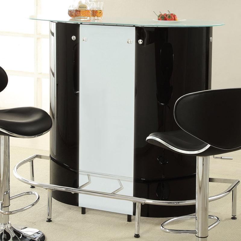 Zipcode Design Ebony Bar with Wine Storage & Reviews Wayfair