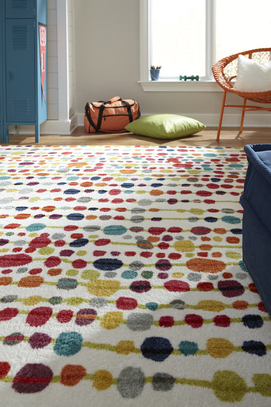 Strata Cut Pile Blue/Red Area Rug & Reviews AllModern