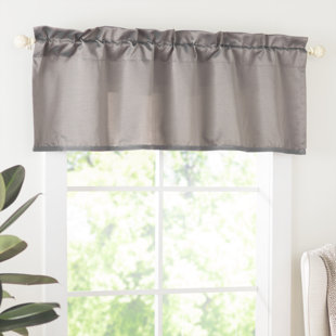 Gray Silver White Valances Kitchen Curtains You Ll Love Wayfair Quickview