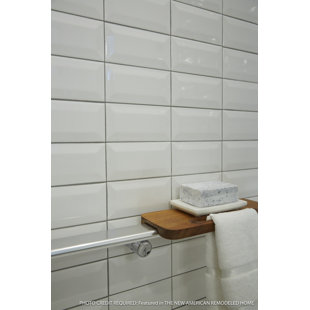 Subway Tile White Beveled Wayfair Guilford Bevel 3 X 6 Ceramic Subway Tile