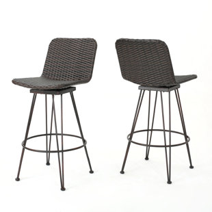 Modern Outdoor Bar Stools Allmodern Prevost 28 Patio Bar Stool Set Of 2