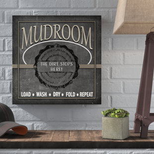 Mud Room Wall Art Wayfair Mudroom Banner Textual Art On Wred Canvas