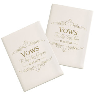 Wedding Ceremony Accessories You Ll Love Wayfair Satin Vows Book Set Of 2