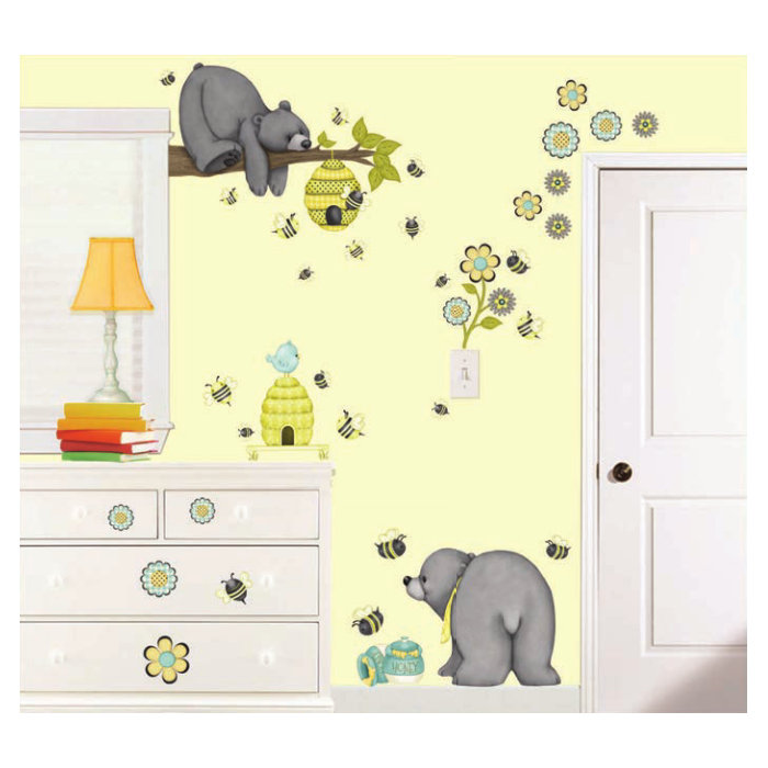 borders unlimited 66 piece patchwork honey super jumbo appliqué wall