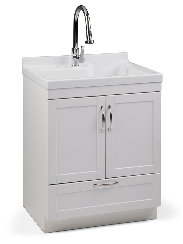 Darby Home Co Bott 28 Freestanding Laundry Sink With Faucet Wayfair
