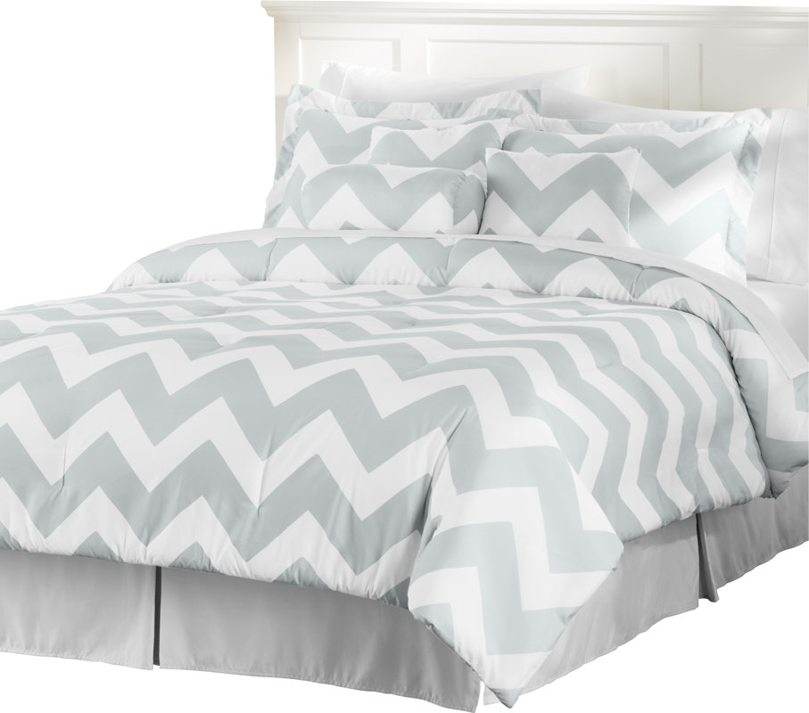 Wayfair Basics™ Wayfair Basics 7 Piece Chevron Comforter Set & Reviews