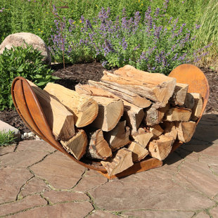 Outdoor Fire Wood Holder Wayfair Ramiro Rustic Firewood Log Rack