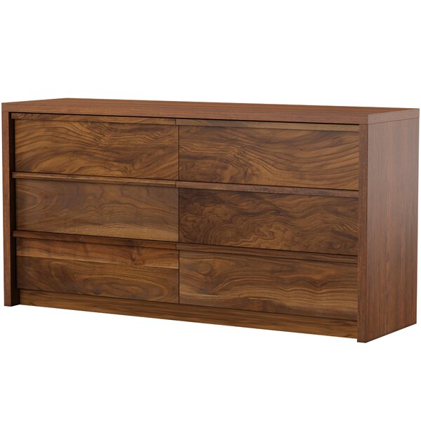 Posner 6 Drawer Double Dresser & Reviews AllModern