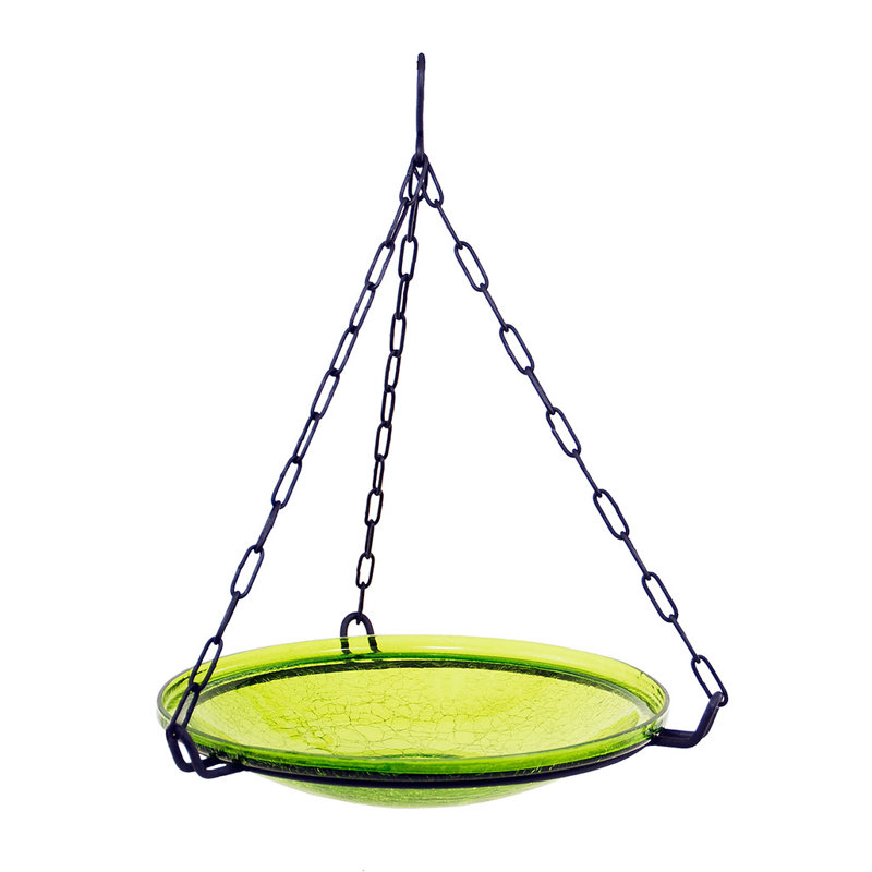 Achla Crackle Wrought Iron Hanging Birdbath Wayfair