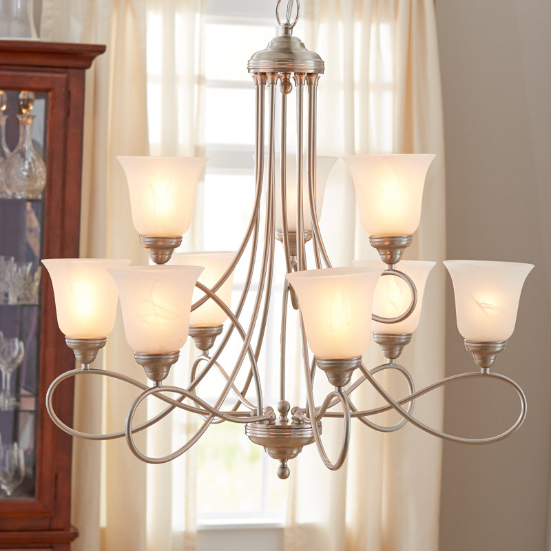 Three Posts Norwood 9Light Shaded Chandelier & Reviews Wayfair