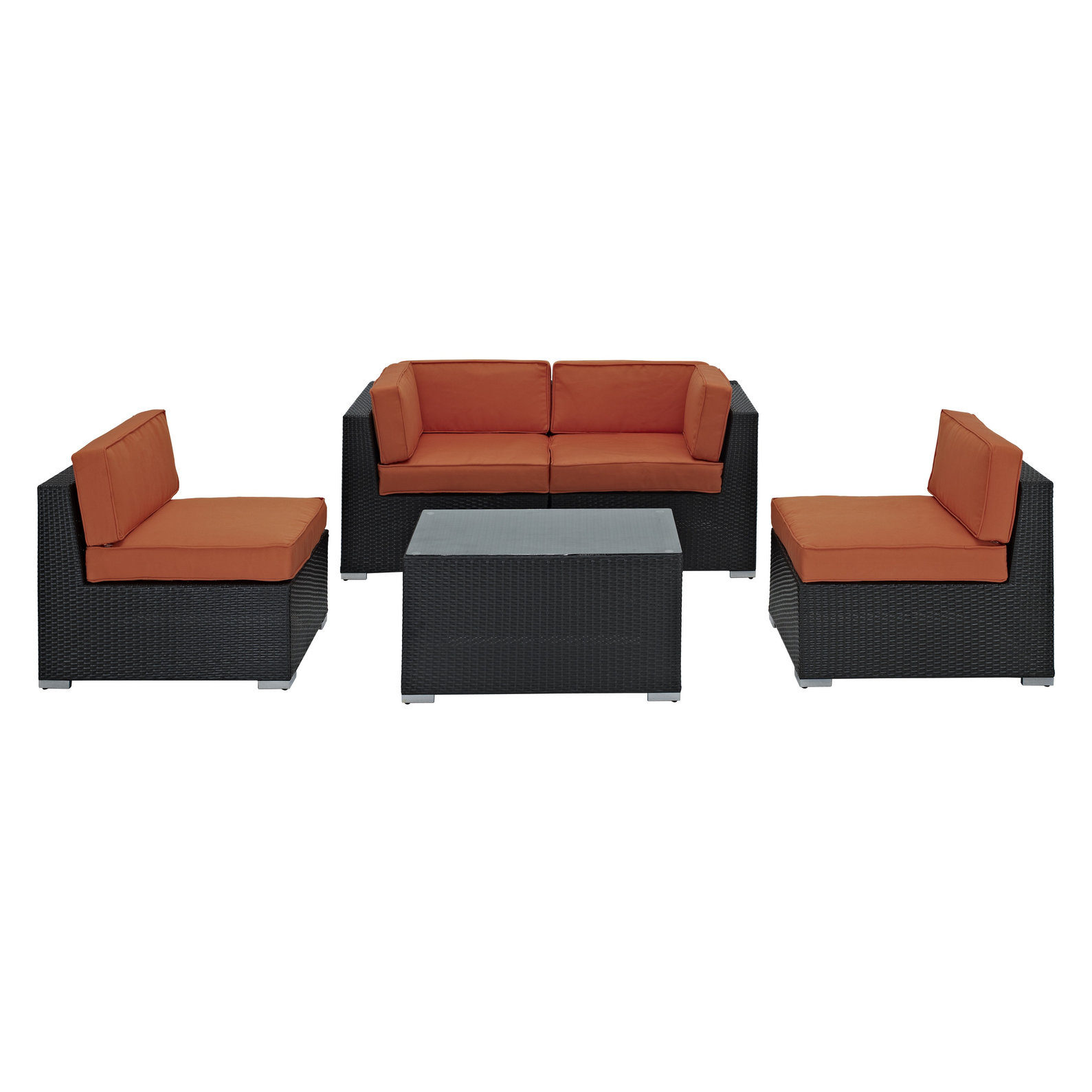 Modway Delight 5 Piece Outdoor Patio Sectional Set & Reviews Wayfair