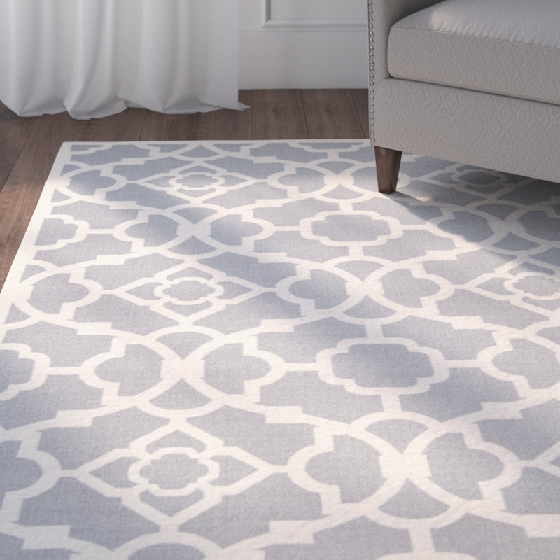 Alcott Hill Kenton Gray/White Indoor/Outdoor Area Rug & Reviews Wayfair